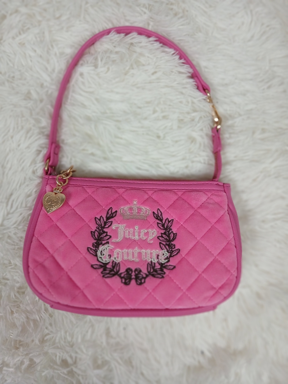 Juicy Couture Pink Quilted Shoulder Bag